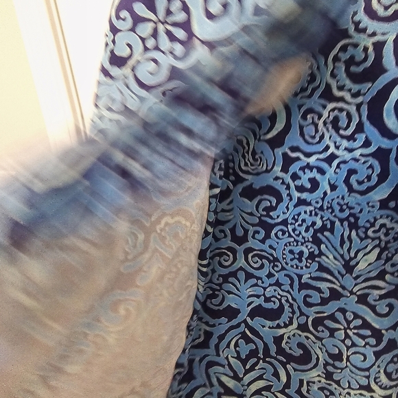 J McLaughlin Catalina Cloth Faux Wrap Side Tie Blue Sleeveless Dress Size Small - Picture 5 of 7